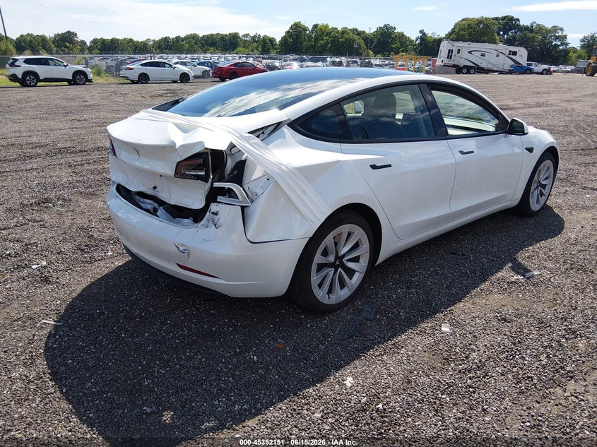 2023 Tesla Model 3 VIN 5YJ3E1EA6PF495323 IAAI salvage auction — REAR END, Salvage Title, sold $8,300 on 2026-08-02 (photo 4)