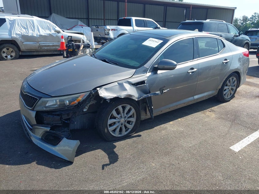 2014 Kia Optima VIN 5XXGN4A74EG273032 IAAI salvage auction — LEFT FRONT, Salvage (Mississippi), sold $600 on 2026-07-20 (photo 2)