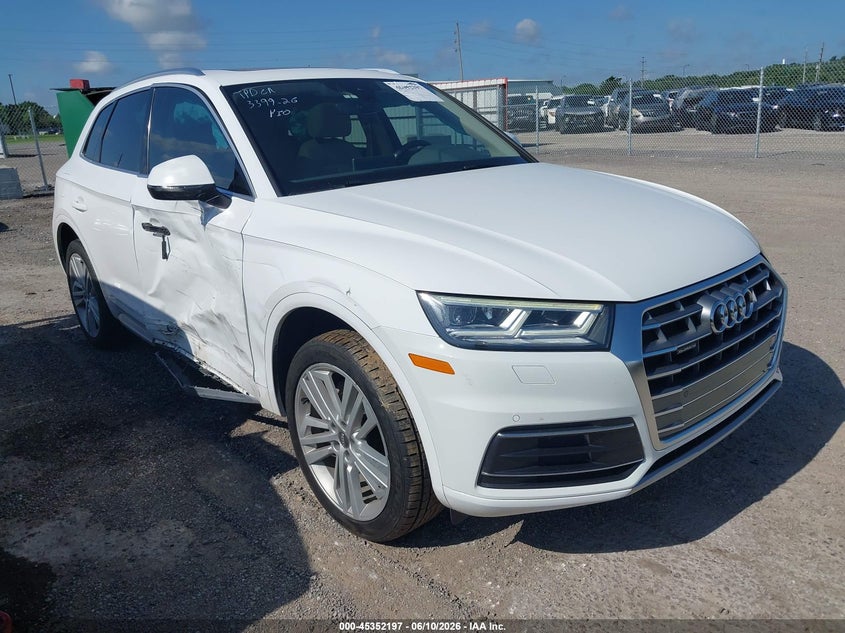 2018 Audi Q5 VIN WA1BNAFY4J2106058 IAAI salvage auction — RIGHT SIDE, Salvage (Oklahoma), sold $5,850 on 2026-07-21 (photo 1)