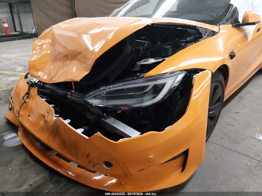 2021 Tesla Model s VIN 5YJSA1E69MF448785 IAAI salvage auction — FRONT END, Salvage Title, sold $12,550 on 2026-07-30 (photo 6)