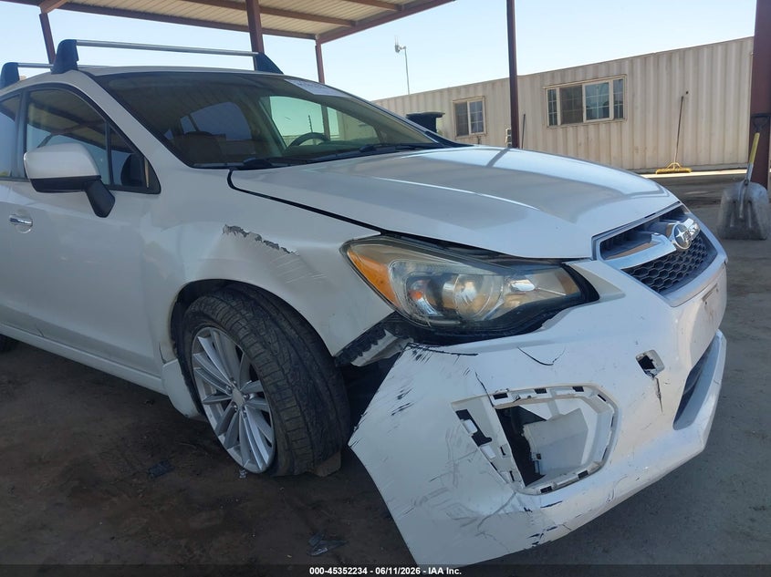 2014 Subaru Impreza VIN JF1GPAG62EH225058 IAAI salvage auction — RIGHT FRONT, Salvage (California), sold $1,600 on 2026-07-07 (photo 6)