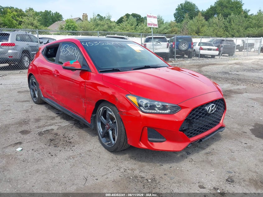 2019 Hyundai Veloster VIN KMHTH6AB4KU015682 IAAI salvage auction — RIGHT SIDE, Salvage (Indiana), sold $2,550 on 2026-07-14 (photo 6)