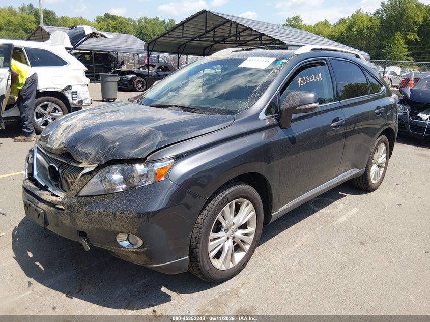 2010 Lexus Rx 450h VIN JTJBC1BA1A2018537 IAAI salvage auction — RIGHT FRONT, Salvage (Connecticut), sold $2,650 on 2026-07-30 (photo 2)