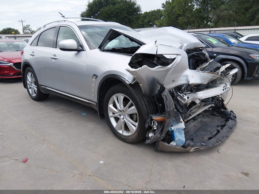 2013 Infiniti Fx VIN JN8CS1MWXDM171305 IAAI salvage auction — FRONT END, Salvage Title, sold $350 on 2026-07-28 (photo 1)