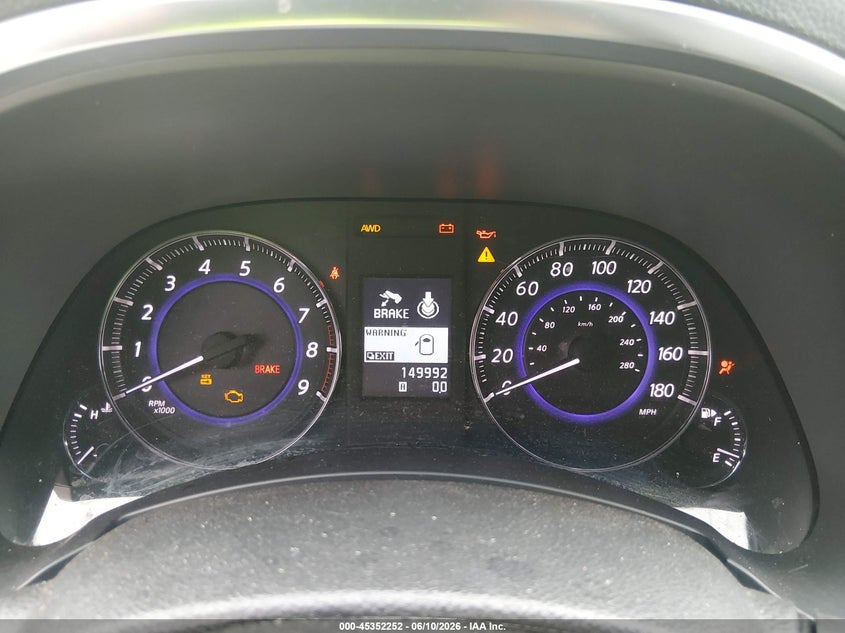 2013 Infiniti Fx VIN JN8CS1MWXDM171305 IAAI salvage auction — FRONT END, Salvage Title, sold $350 on 2026-07-28 (photo 7)