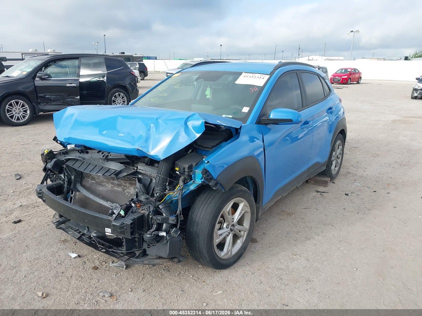 2022 Hyundai Kona VIN KM8K62ABXNU856422 IAAI salvage auction — FRONT END, Salvage (Texas), sold $2,550 on 2026-07-22 (photo 2)