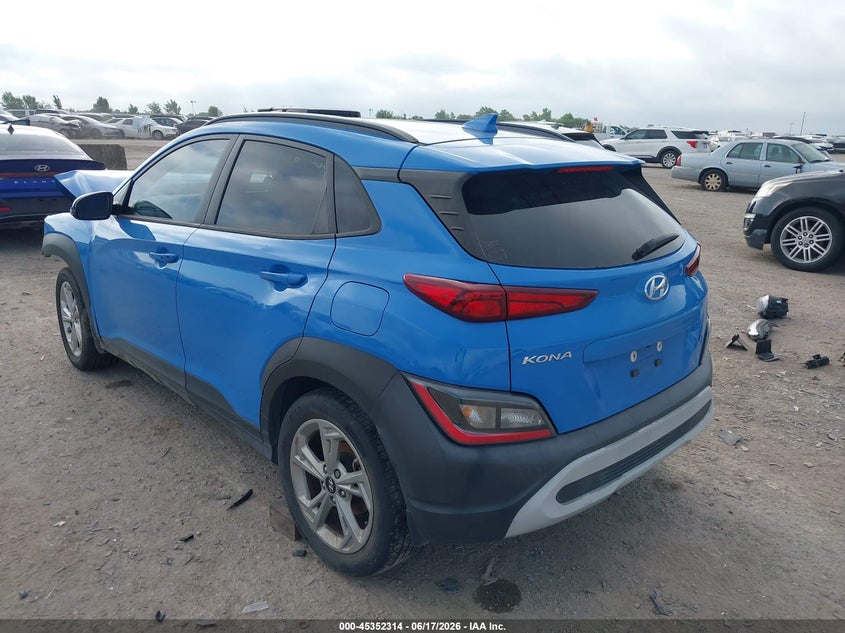 2022 Hyundai Kona VIN KM8K62ABXNU856422 IAAI salvage auction — FRONT END, Salvage (Texas), sold $2,550 on 2026-07-22 (photo 3)