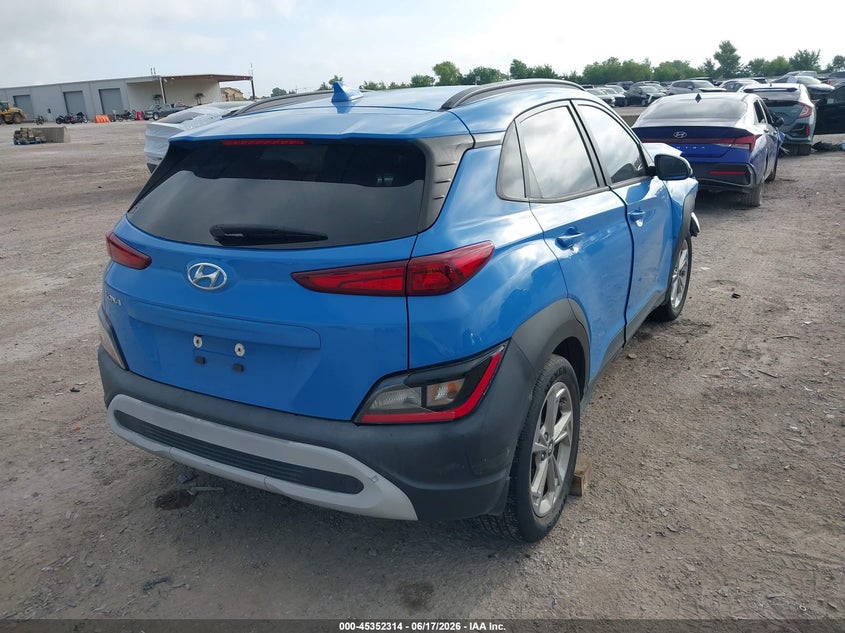 2022 Hyundai Kona VIN KM8K62ABXNU856422 IAAI salvage auction — FRONT END, Salvage (Texas), sold $2,550 on 2026-07-22 (photo 4)