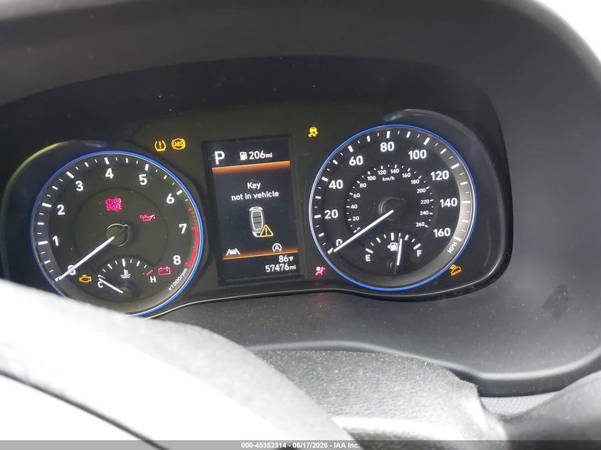 2022 Hyundai Kona VIN KM8K62ABXNU856422 IAAI salvage auction — FRONT END, Salvage (Texas), sold $2,550 on 2026-07-22 (photo 7)