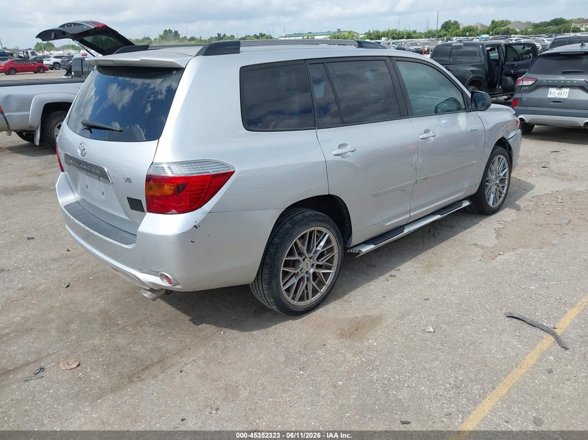 2008 Toyota Highlander VIN JTEDS43AX82054148 IAAI salvage auction — RIGHT FRONT, Salvage (Texas), sold $2,625 on 2026-07-08 (photo 4)