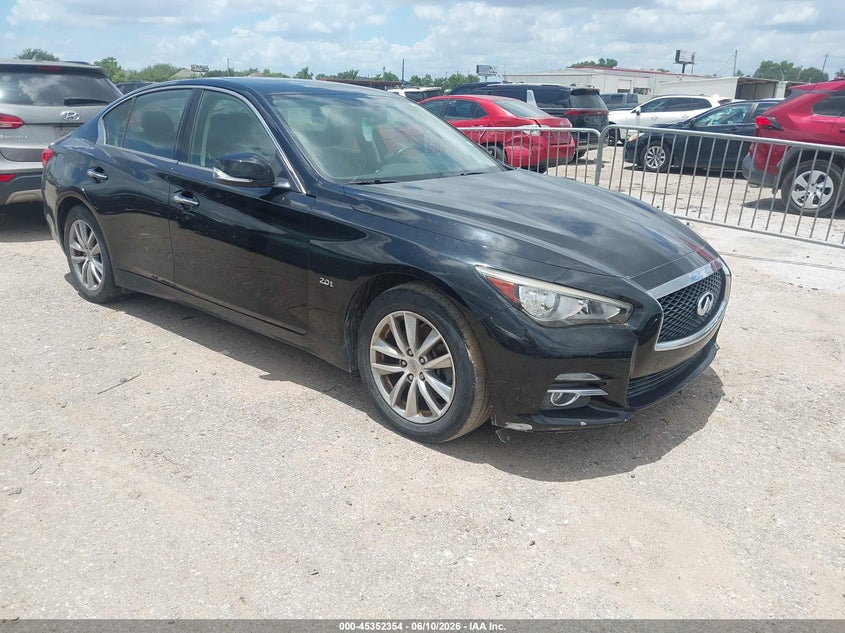 2017 Infiniti Q50 VIN JN1CV7AP4HM641906 IAAI salvage auction — NORMAL WEAR, Original (Texas), sold $1,550 on 2026-07-22 (photo 1)