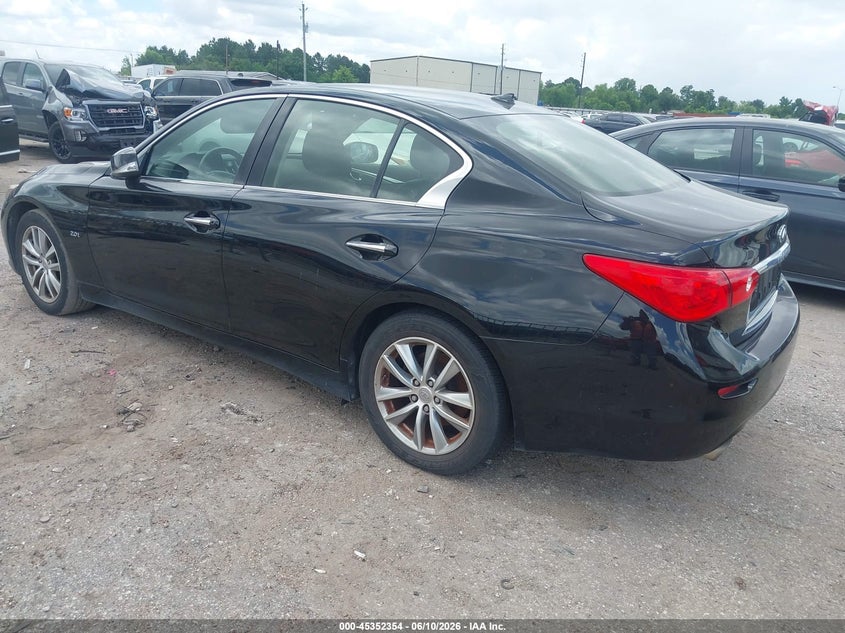 2017 Infiniti Q50 VIN JN1CV7AP4HM641906 IAAI salvage auction — NORMAL WEAR, Original (Texas), sold $1,550 on 2026-07-22 (photo 3)