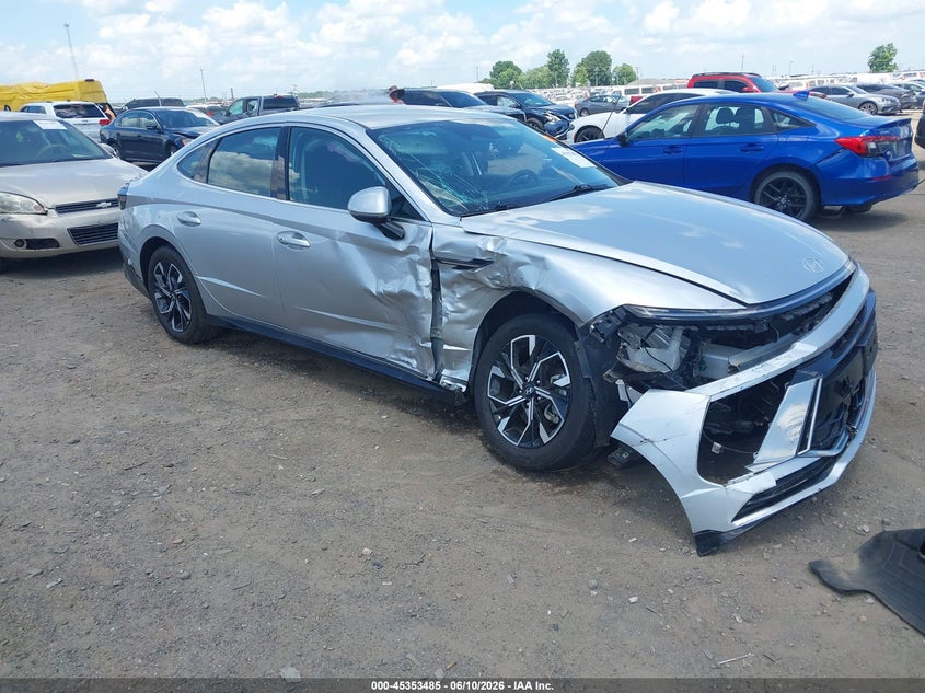 2025 Hyundai Sonata VIN KMHL64JA6SA437584 IAAI salvage auction — RIGHT FRONT, Salvage (Arkansas), sold $6,000 on 2026-07-08 (photo 1)