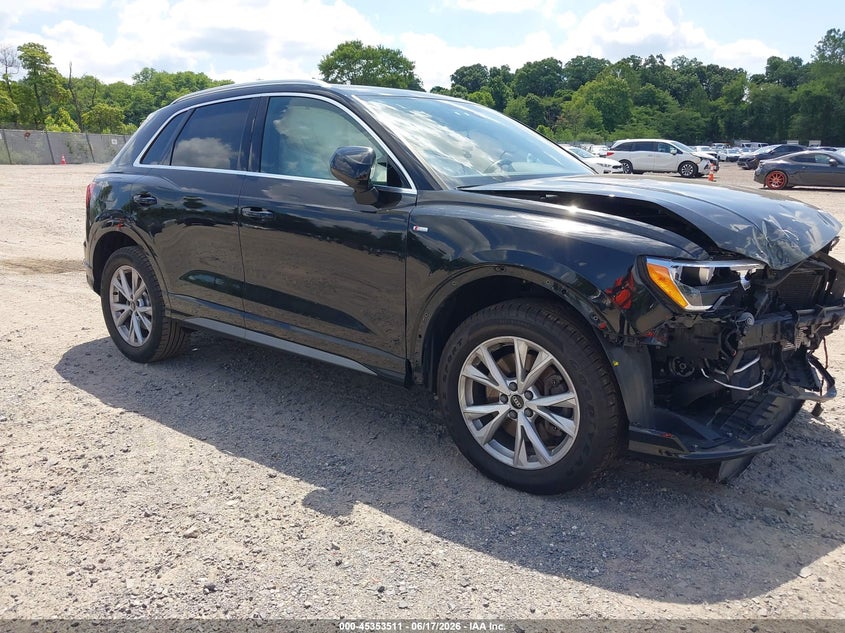 2021 Audi Q3 VIN WA1DECF3XM1035967 IAAI salvage auction — FRONT END, Salvage (Idaho), sold $3,750 on 2026-07-10 (photo 1)