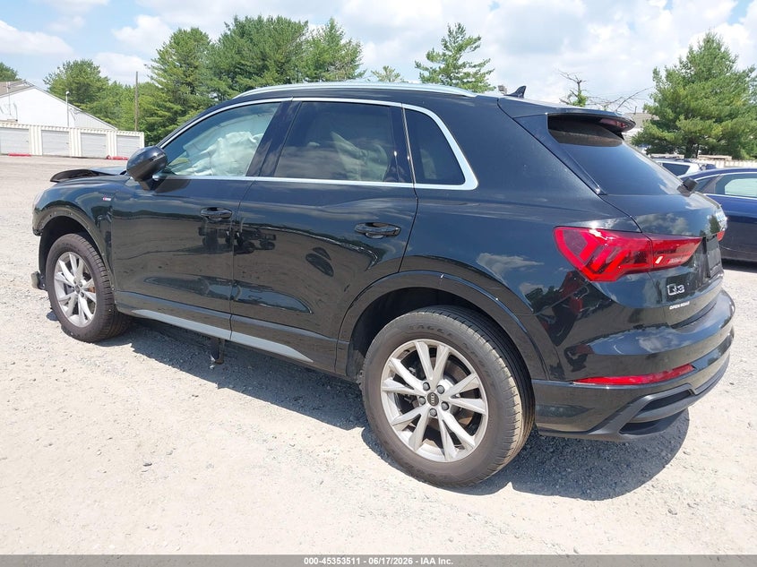 2021 Audi Q3 VIN WA1DECF3XM1035967 IAAI salvage auction — FRONT END, Salvage (Idaho), sold $3,750 on 2026-07-10 (photo 3)