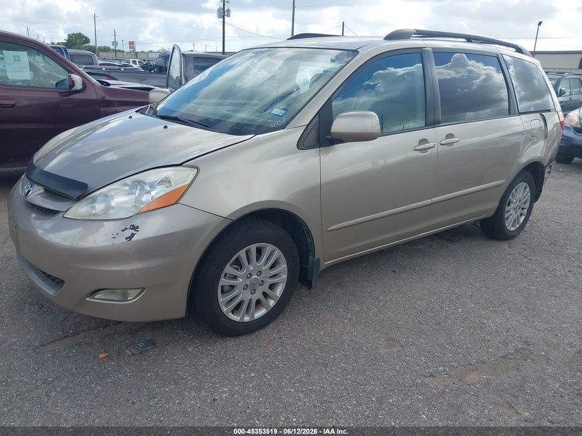 2009 Toyota Sienna VIN 5TDBK22C49S025452 IAAI salvage auction — REAR END, Original (Texas), sold $125 on 2026-07-22 (photo 2)