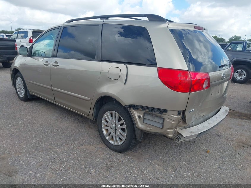 2009 Toyota Sienna VIN 5TDBK22C49S025452 IAAI salvage auction — REAR END, Original (Texas), sold $125 on 2026-07-22 (photo 3)