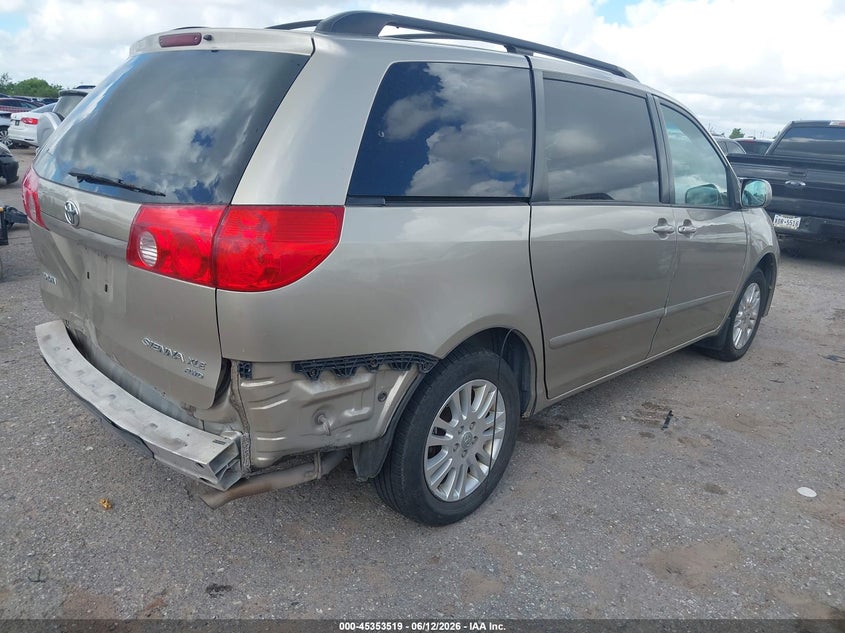 2009 Toyota Sienna VIN 5TDBK22C49S025452 IAAI salvage auction — REAR END, Original (Texas), sold $125 on 2026-07-22 (photo 4)