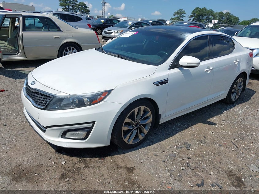 2014 Kia Optima VIN 5XXGR4A60EG303817 IAAI salvage auction — ENGINE BURN, Salvage (Georgia), sold $500 on 2026-07-08 (photo 2)