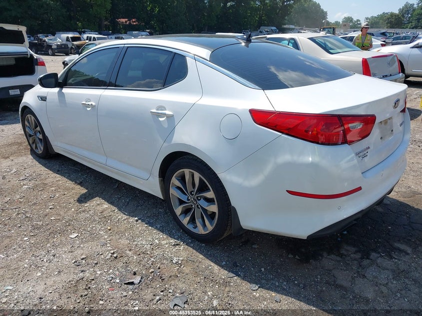 2014 Kia Optima VIN 5XXGR4A60EG303817 IAAI salvage auction — ENGINE BURN, Salvage (Georgia), sold $500 on 2026-07-08 (photo 3)