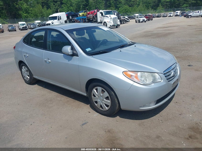 2010 Hyundai Elantra VIN KMHDU4AD9AU876859 IAAI salvage auction — NORMAL WEAR, Clear (Massachusetts), sold $525 on 2026-07-24 (photo 1)