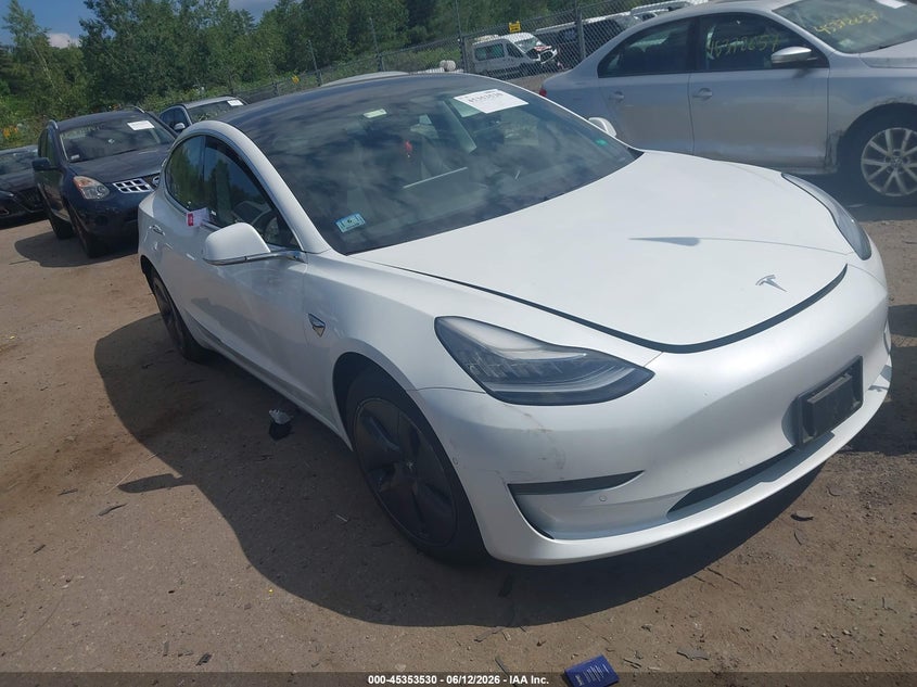 2019 Tesla Model 3 VIN 5YJ3E1EB3KF493417 IAAI salvage auction — REAR END, Salvage (Massachusetts), sold $8,050 on 2026-07-17 (photo 1)
