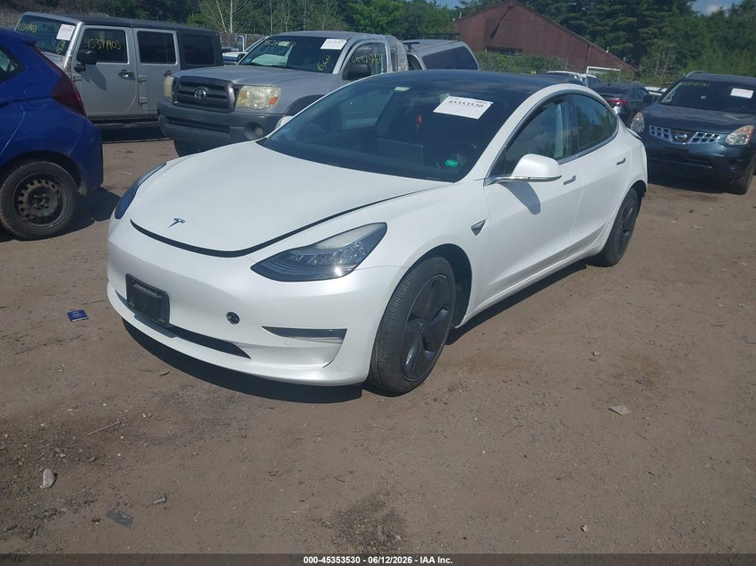 2019 Tesla Model 3 VIN 5YJ3E1EB3KF493417 IAAI salvage auction — REAR END, Salvage (Massachusetts), sold $8,050 on 2026-07-17 (photo 2)