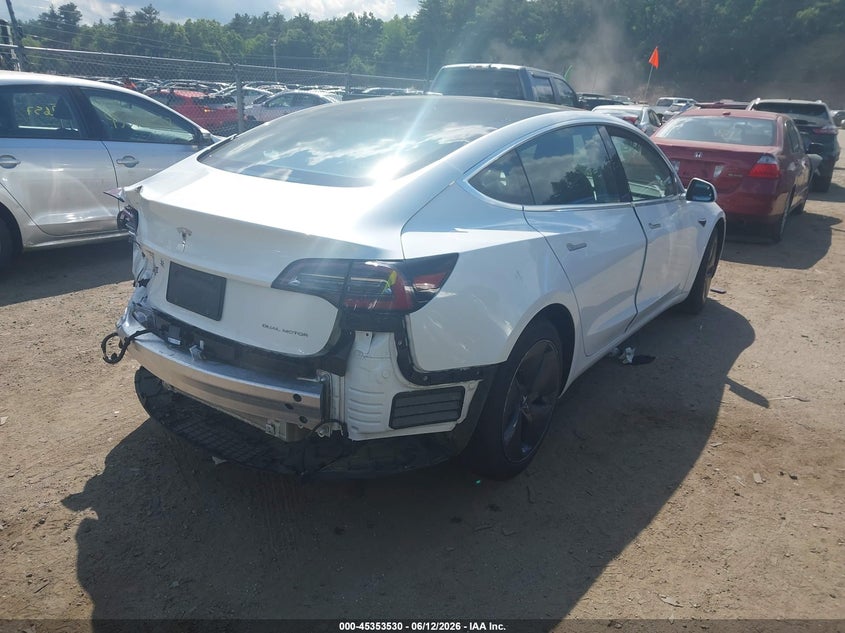 2019 Tesla Model 3 VIN 5YJ3E1EB3KF493417 IAAI salvage auction — REAR END, Salvage (Massachusetts), sold $8,050 on 2026-07-17 (photo 4)