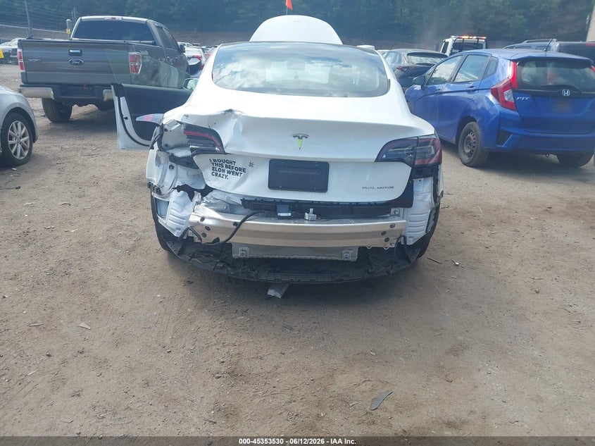 2019 Tesla Model 3 VIN 5YJ3E1EB3KF493417 IAAI salvage auction — REAR END, Salvage (Massachusetts), sold $8,050 on 2026-07-17 (photo 6)