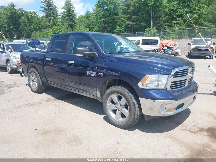 2018 Ram 1500 VIN 1C6RR7LTXJS343519 IAAI salvage auction — REAR END, Salvage Title, sold $1,650 on 2026-07-23 (photo 1)