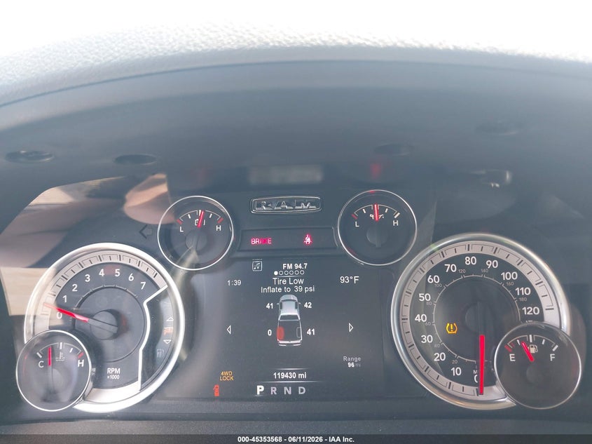 2018 Ram 1500 VIN 1C6RR7LTXJS343519 IAAI salvage auction — REAR END, Salvage Title, sold $1,650 on 2026-07-23 (photo 7)