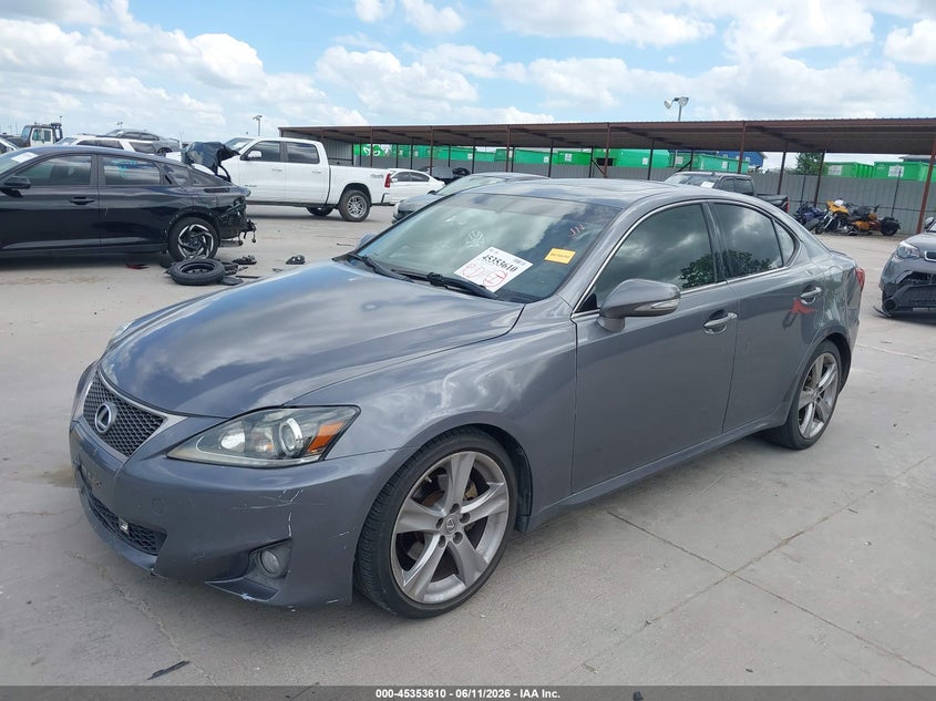 2012 Lexus Is VIN JTHBF5C28C5174566 IAAI salvage auction — HAIL, Original (Texas), sold $1,650 on 2026-07-29 (photo 2)
