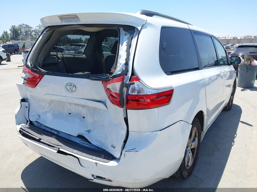 2015 Toyota Sienna VIN 5TDKK3DC5FS631969 IAAI salvage auction — REAR END, Salvage (California), sold $4,000 on 2026-07-15 (photo 6)