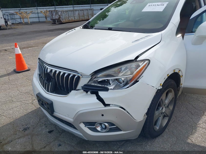 2013 Buick Encore VIN KL4CJDSB6DB095233 IAAI salvage auction — LEFT FRONT, Clear (Michigan), sold $625 on 2026-07-27 (photo 6)