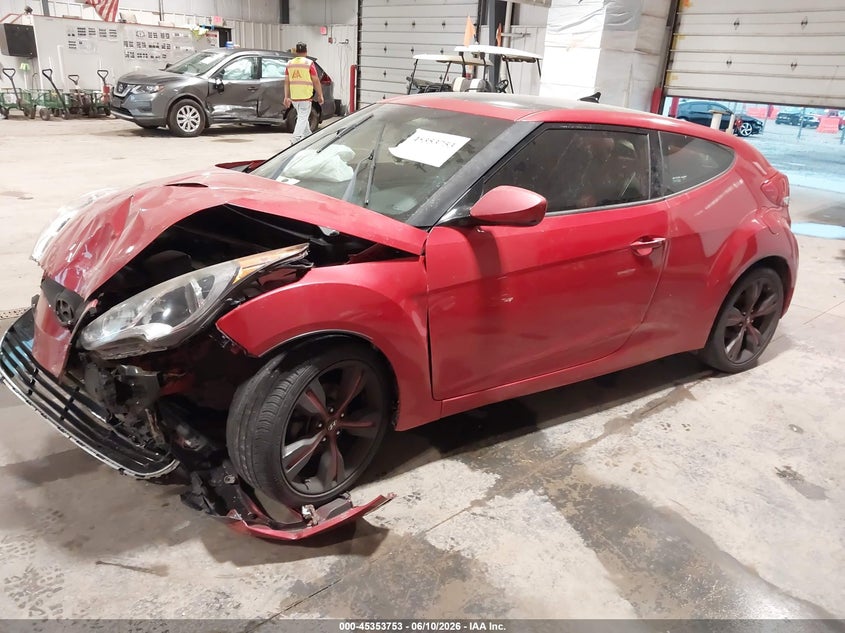 2014 Hyundai Veloster VIN KMHTC6AD6EU190553 IAAI salvage auction — FRONT END, Salvage (Illinois), sold $450 on 2026-07-22 (photo 2)