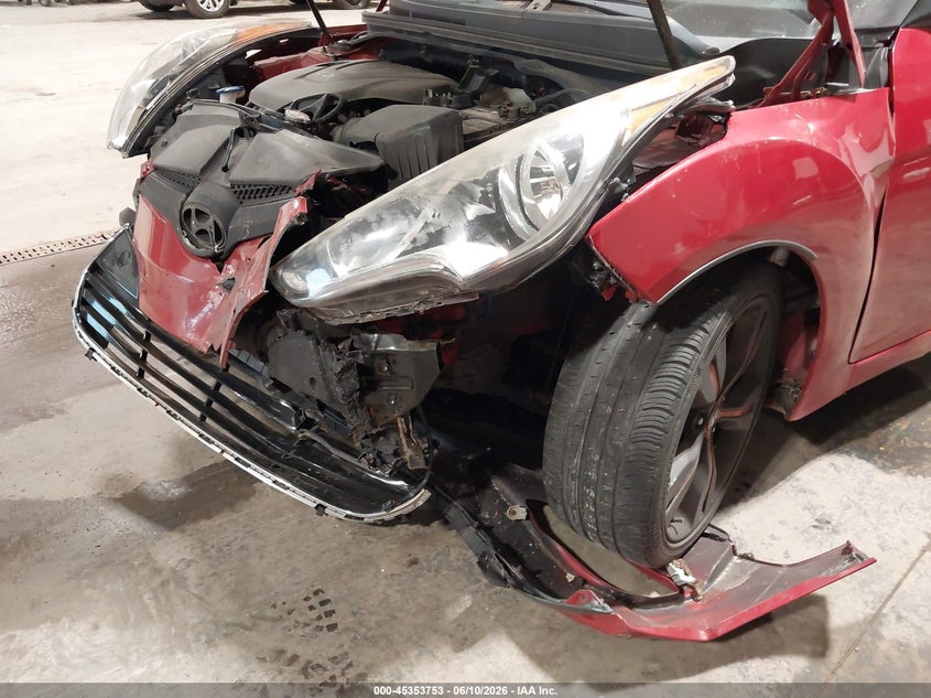 2014 Hyundai Veloster VIN KMHTC6AD6EU190553 IAAI salvage auction — FRONT END, Salvage (Illinois), sold $450 on 2026-07-22 (photo 6)