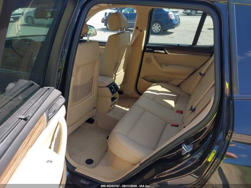 2015 BMW X3 VIN 5UXWX9C52F0D52251 IAAI salvage auction — FRONT & REAR, Salvage (Virginia), sold $1,850 on 2026-07-28 (photo 8)