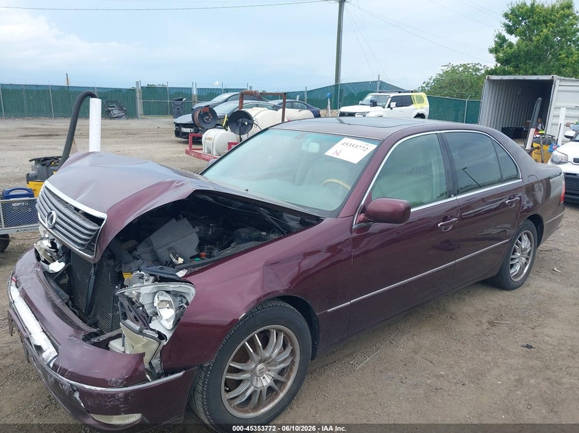 2003 Lexus Ls VIN JTHBN30F730110109 IAAI salvage auction — FRONT END, Clear (Virginia), sold $25 on 2026-07-30 (photo 2)