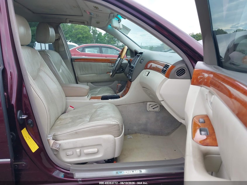 2003 Lexus Ls VIN JTHBN30F730110109 IAAI salvage auction — FRONT END, Clear (Virginia), sold $25 on 2026-07-30 (photo 5)