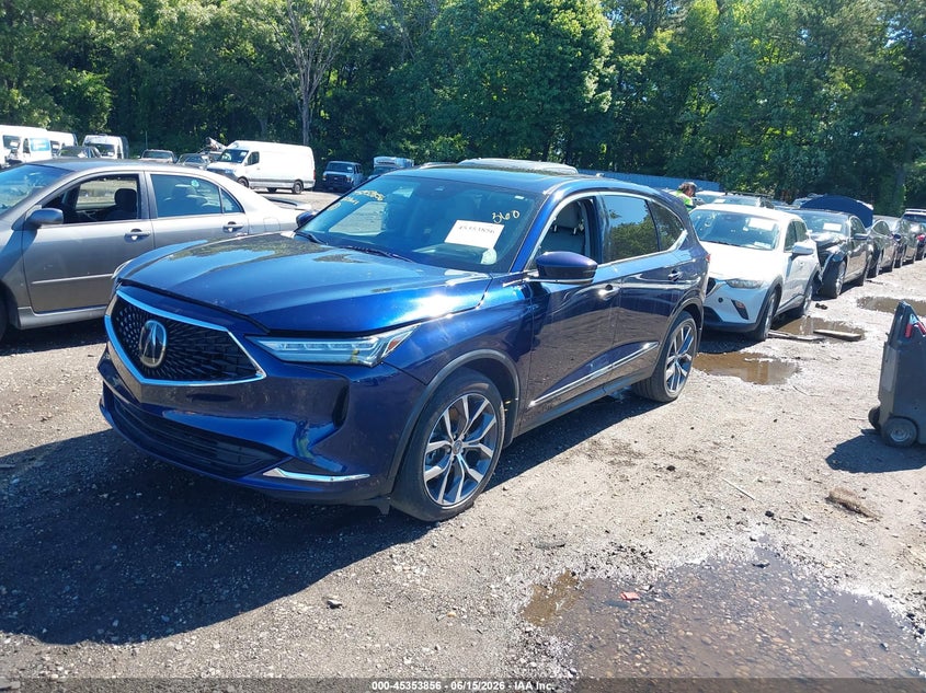 2022 Acura Mdx VIN 5J8YE1H43NL029419 IAAI salvage auction — REAR END, Wait Title, sold $13,725 on 2026-09-01 (photo 2)