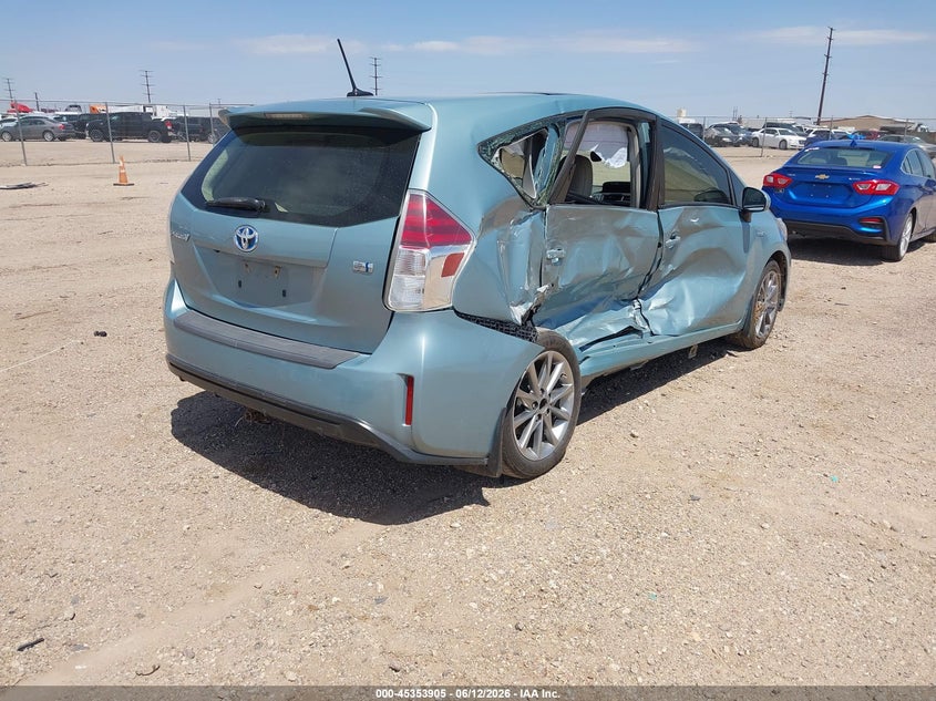 2017 Toyota Prius v VIN JTDZN3EU1HJ063376 IAAI salvage auction — RIGHT SIDE, Salvage (Texas), sold $2,675 on 2026-07-06 (photo 4)