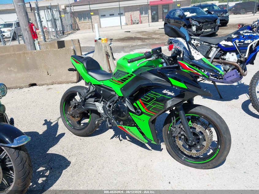2023 Kawasaki Ninja VIN ML5EXEP12PDAA0297 IAAI salvage auction — FRONT END, Junk Bill Of Sale Mv2459 (Wisconsin), sold $25 on 2026-07-21 (photo 8)