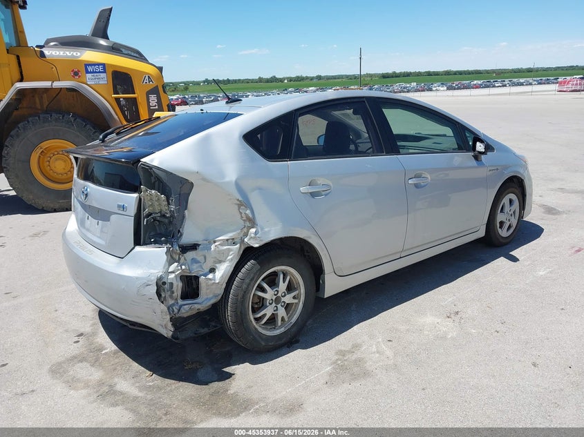 2011 Toyota Prius VIN JTDKN3DU1B1460399 IAAI salvage auction — REAR END, Certificate Of Title (Nebraska), sold $1,250 on 2026-07-29 (photo 4)
