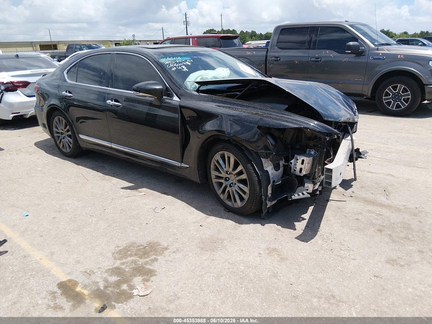 2013 Lexus Ls VIN JTHBL5EF2D5118729 IAAI salvage auction — FRONT END, Salvage (Texas), sold $1,800 on 2026-07-15 (photo 1)