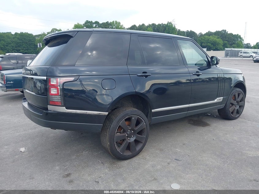 2016 Land rover RANGE ROVER VIN SALGS3EF4GA270465 IAAI salvage auction — NORMAL WEAR, Clear (Georgia), sold $2,650 on 2026-07-08 (photo 4)