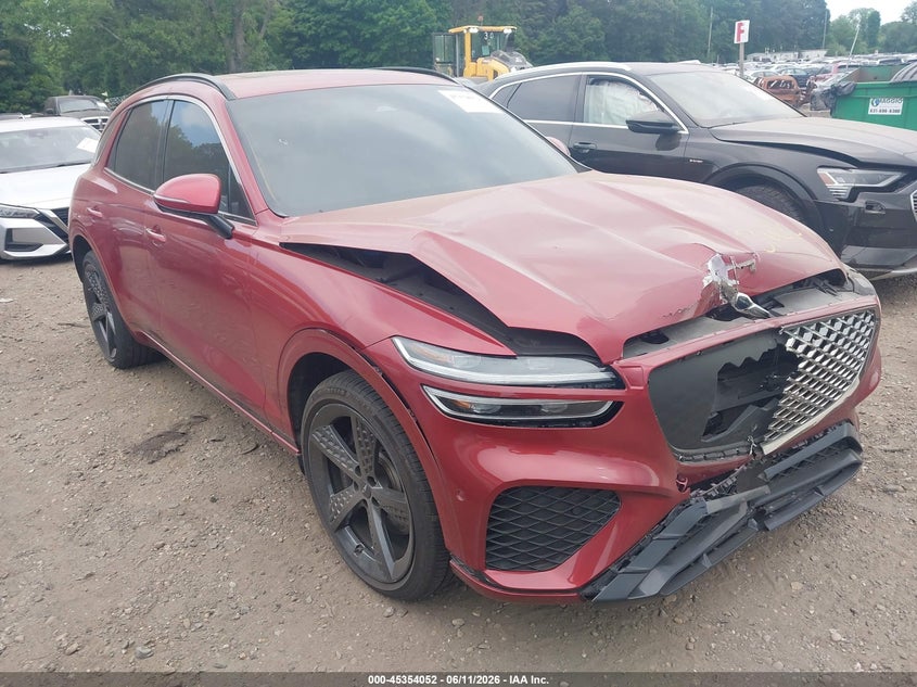 2023 Genesis Gv70 VIN KMUMADTB3PU091820 IAAI salvage auction — FRONT END, Salvage Title, sold $450 on 2026-07-28 (photo 1)