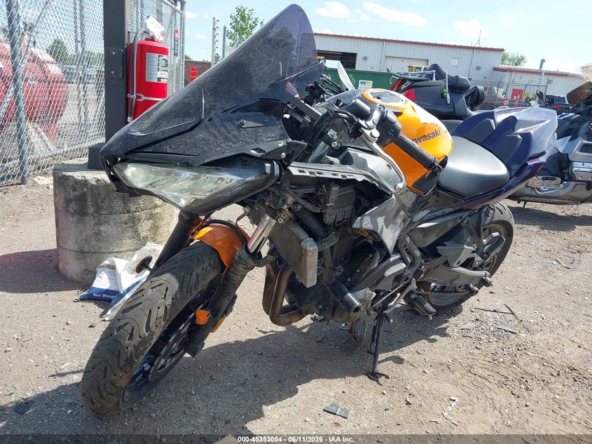 2025 Kawasaki Ninja VIN ML5EXEP18SDAE4216 IAAI salvage auction — FRONT END, Scrap (Michigan), sold $150 on 2026-07-14 (photo 2)