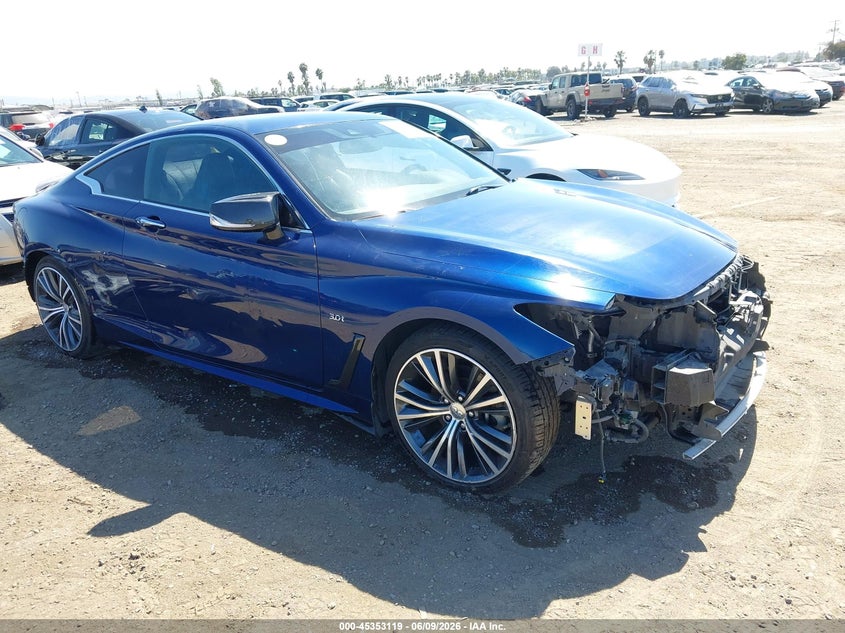 2019 Infiniti Q60 VIN JN1EV7EK8KM230894 IAAI salvage auction — FRONT & REAR, Salvage Title, sold $6,450 on 2026-07-29 (photo 1)