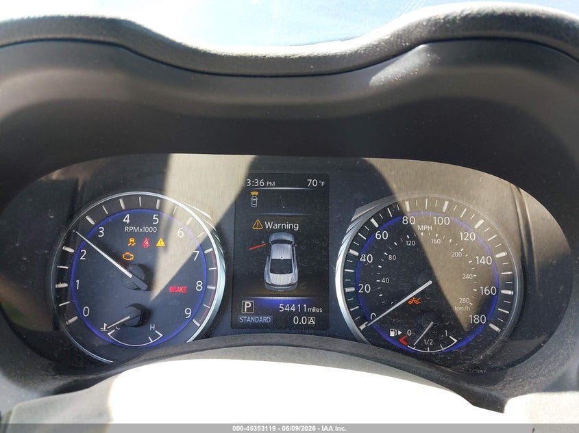 2019 Infiniti Q60 VIN JN1EV7EK8KM230894 IAAI salvage auction — FRONT & REAR, Salvage Title, sold $6,450 on 2026-07-29 (photo 7)