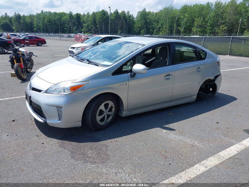 2014 Toyota Prius VIN JTDKN3DU0E1747379 IAAI salvage auction — LEFT REAR, Mv-907A (New York), sold $1,250 on 2026-07-09 (photo 2)